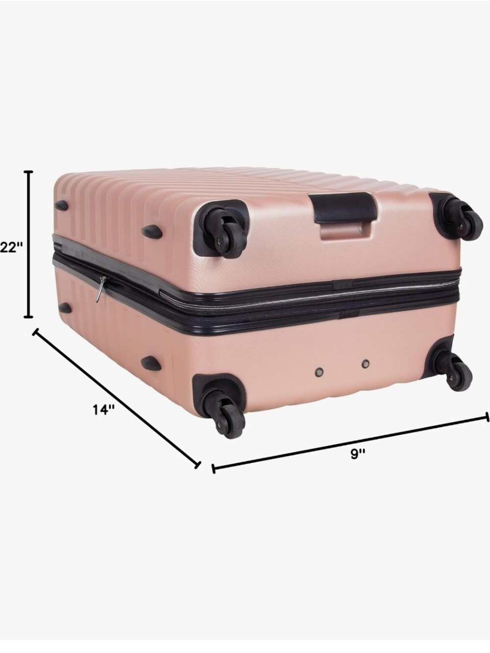 Kenneth Cole Rose Gold Hardside Carry-On Spinner Suitcase 20" - Picture 2 of 12
